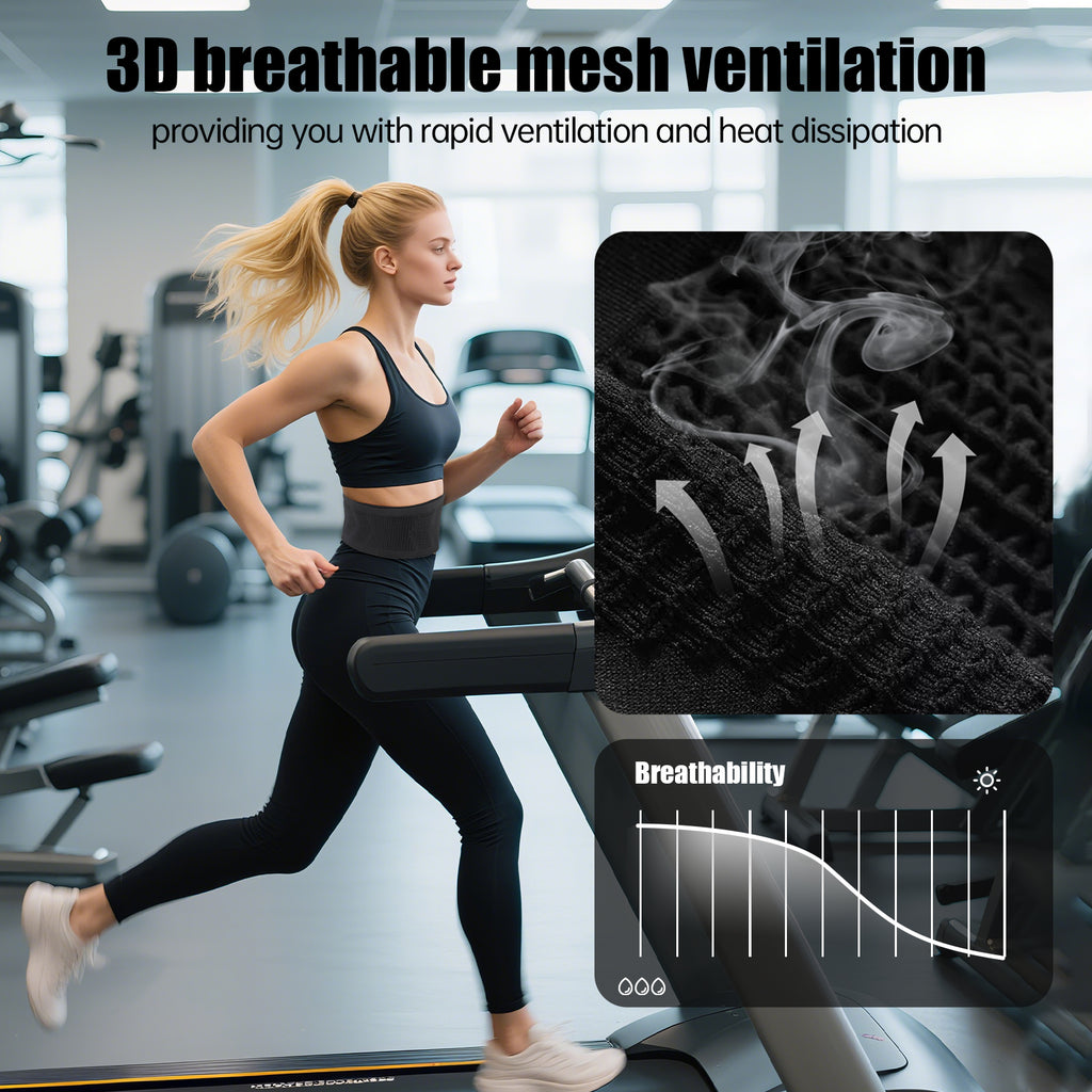 Running Belt for Women 360° Flip Belt - Nylon 3D Mesh Expandable Runners Belt for Gym Hiking