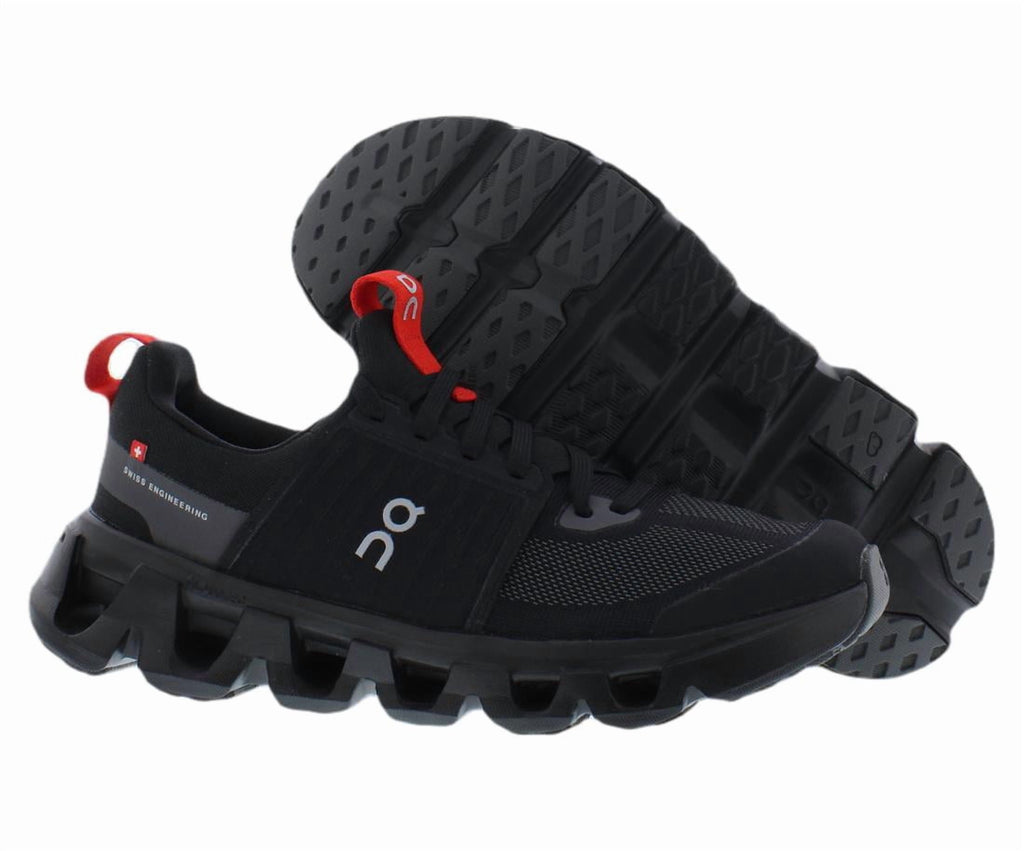 ON Cloudswift GS Boys Shoes Size 4.5, Color: Black/Red