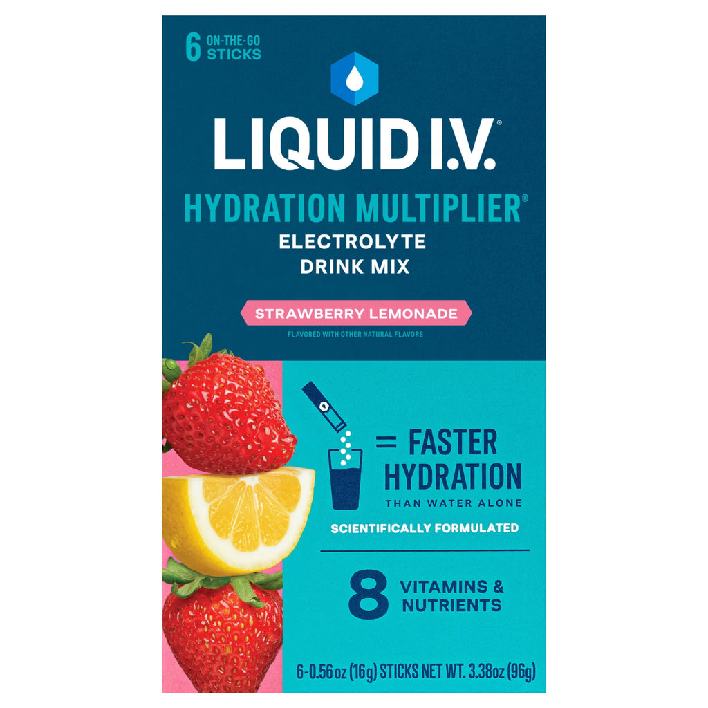 Liquid I.V.® Strawberry Hydration Multiplier® Powdered Electrolyte Drink Mix, 6 Count Packets