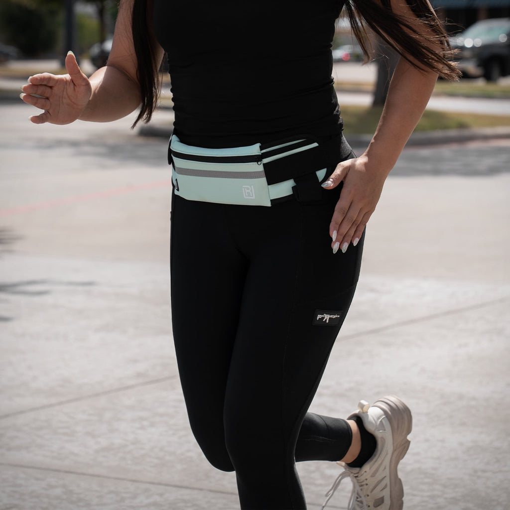 RunUnited Waist Pack for Running, Hiking & Gym - Waterproof Running Accessory w/ Phone Holder & Reflective Stripe, Color: Yellow
