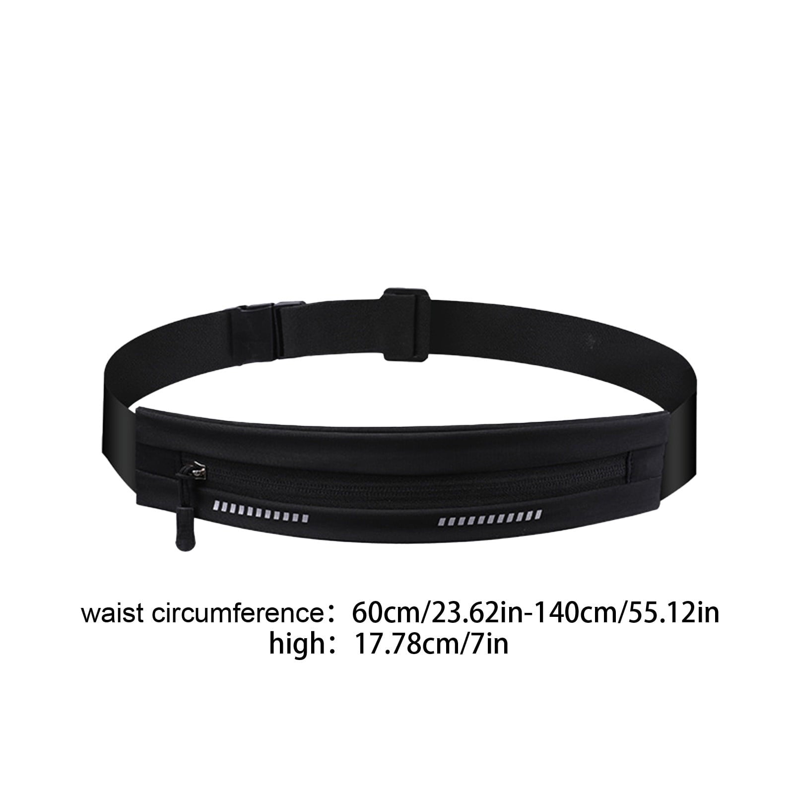 DAMAI Slim Running Belt Fanny Pack, Exercise Waist Pack for Women and Men, Runners Fanny Pack Phone Holder, Waist Belt for Workout Jogging Hiking Cycling, Money Belt Running Gear Accessories (Black)