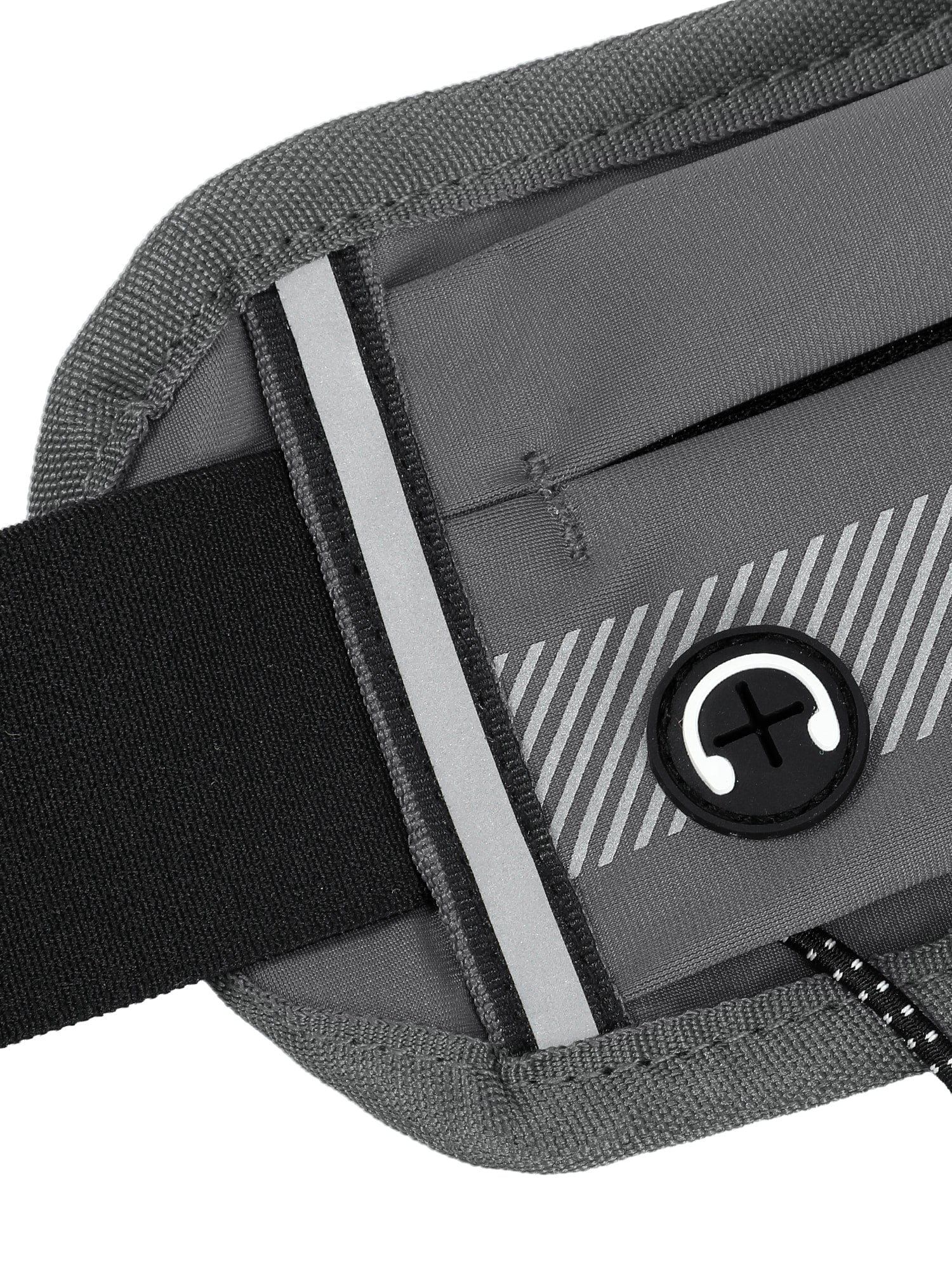 MIER Running Belt Slim Waist Pack with Bib Clips Adjustable Elastic Phone Holder for Fitness Marathon Daily Travel Black
