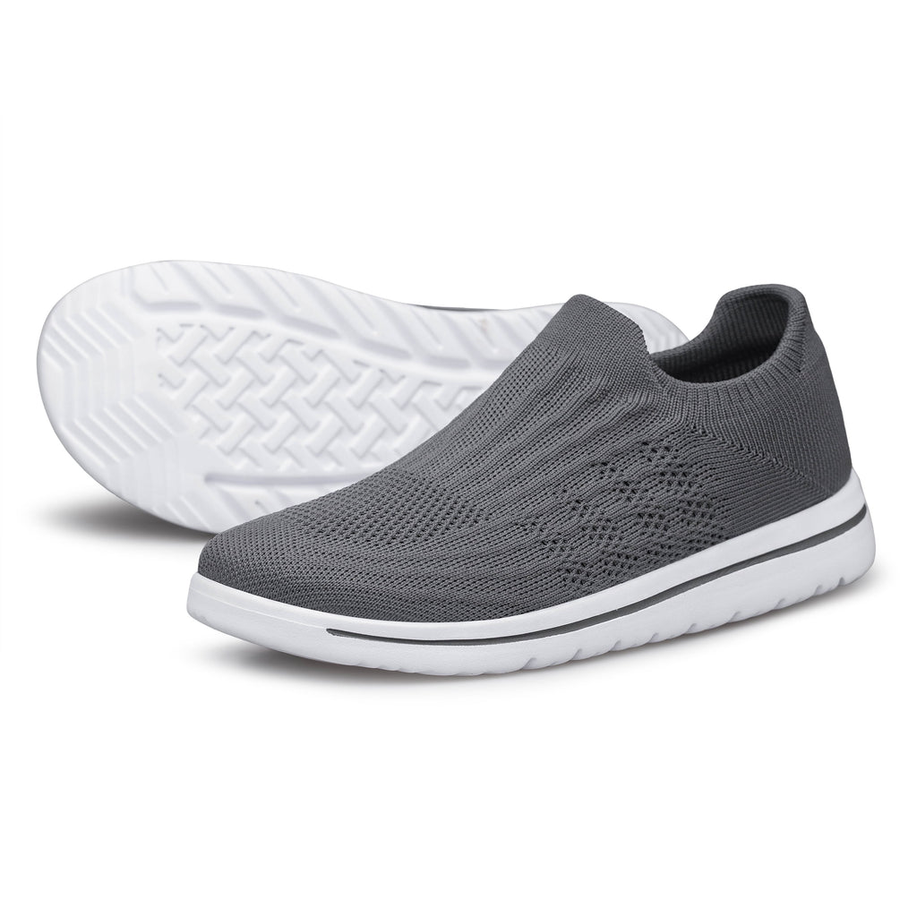 Unisex Sock Walking Shoes Wide Toe Box Slip-on Mens Running Shoe Womens Lightweight Casual Fashion Sneakers Black 8Women/6Men