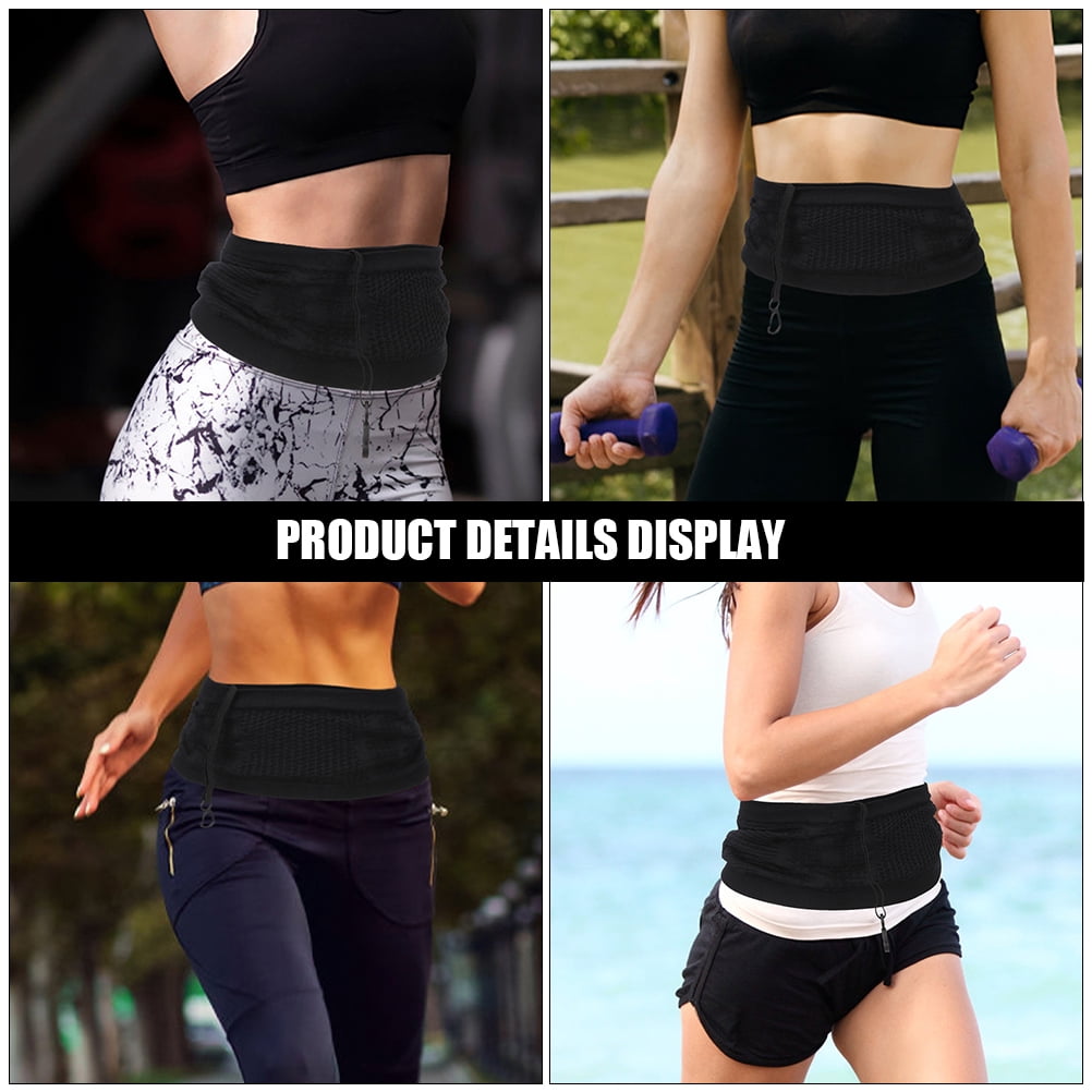 LITINKIMI Fitness Running Belt Running Accessories Lightweight Nylon Black 1Set