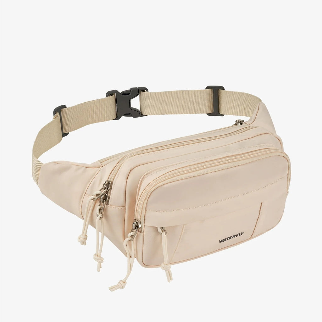WATERFLY Unisex Large Capacity Walking Travel Nylon Fanny Pack Waist Bag,Yellow