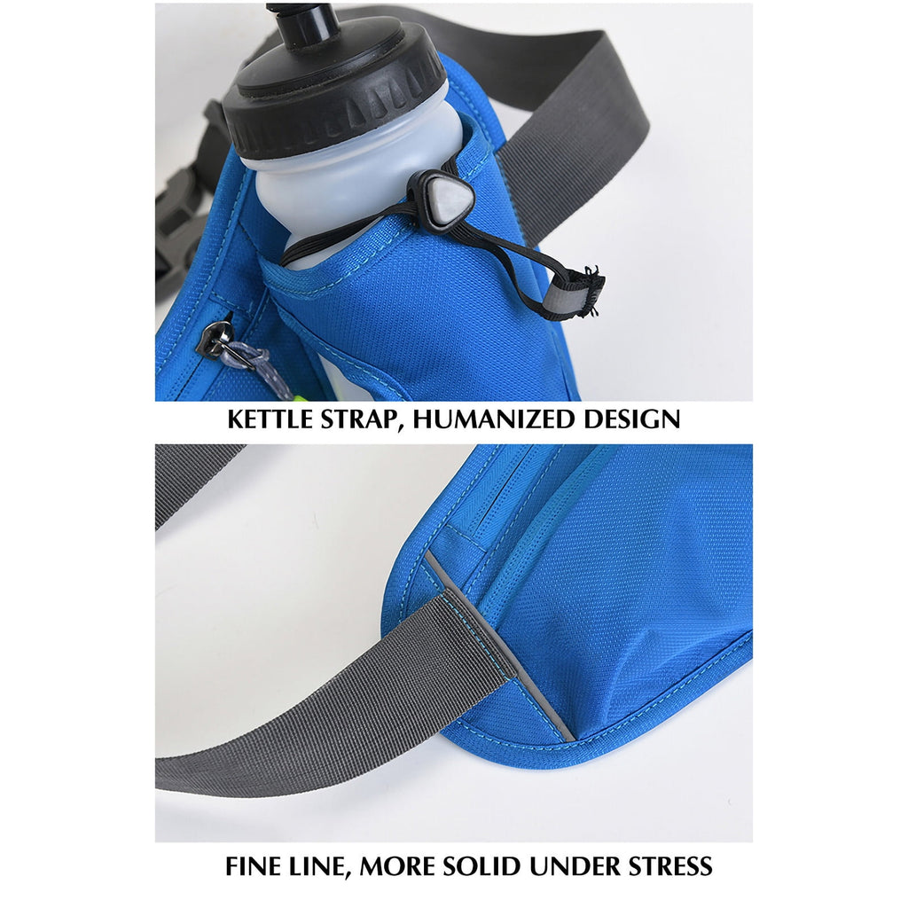 Running Water Bottle Hydration Belt with Water Bottle Holder Hiking Walking Waist Pack Adjustable Pack Compatible for Phone Waistband Outdoor Running Belt