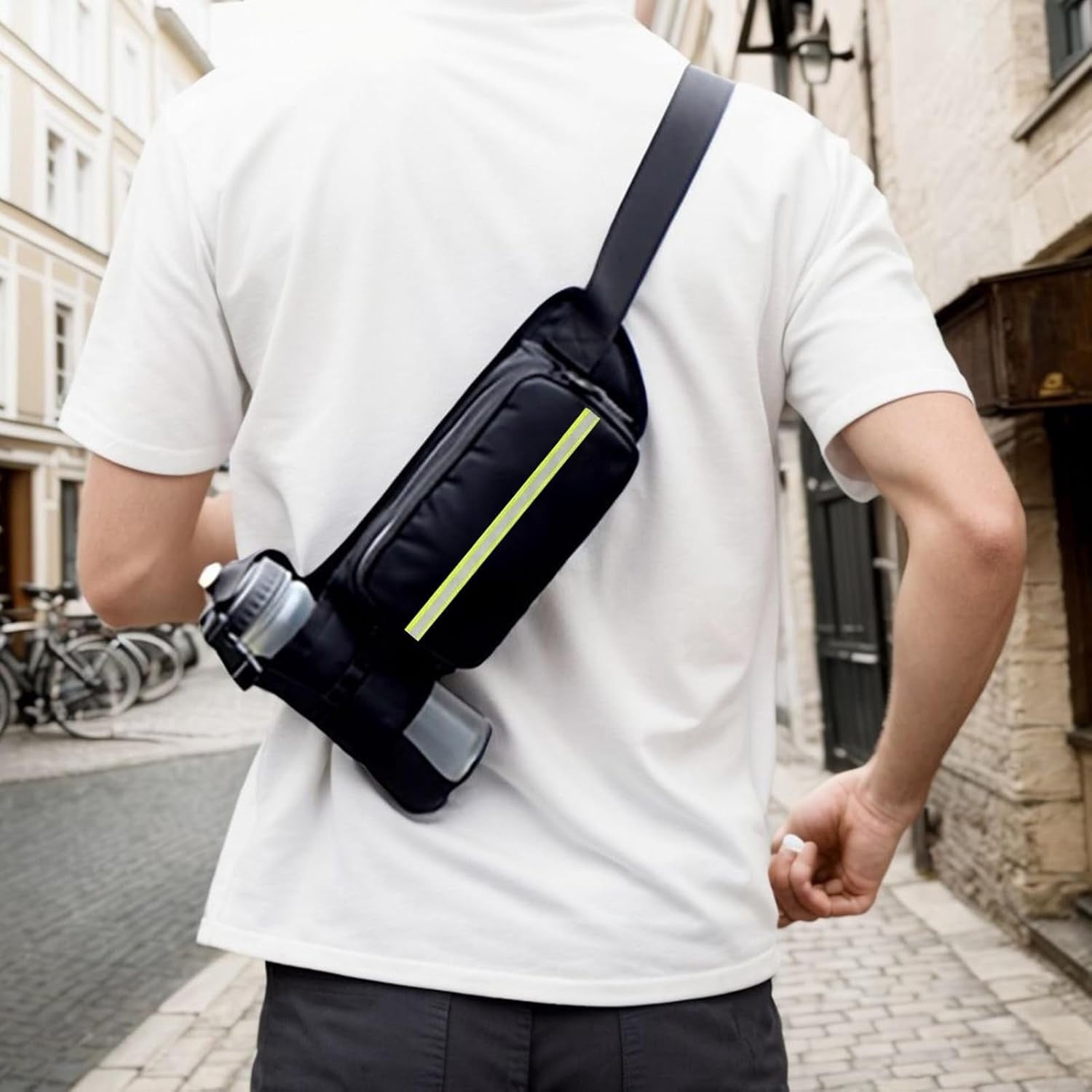 Fanny Pack Water Bottle Holder, Portable Camping Chest Pouch, Waterproof Breathable Fanny Packs, Running Hiking Climbing Fishing Accessory for Outdoor Adventure and Convenient Hands-Free Carrying