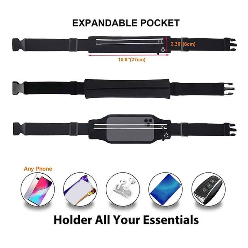 Running Belt Fanny Pack, Slim Runners Waist Pack, Reflective Running Gear Accessories for Exercise Marathon Jogging