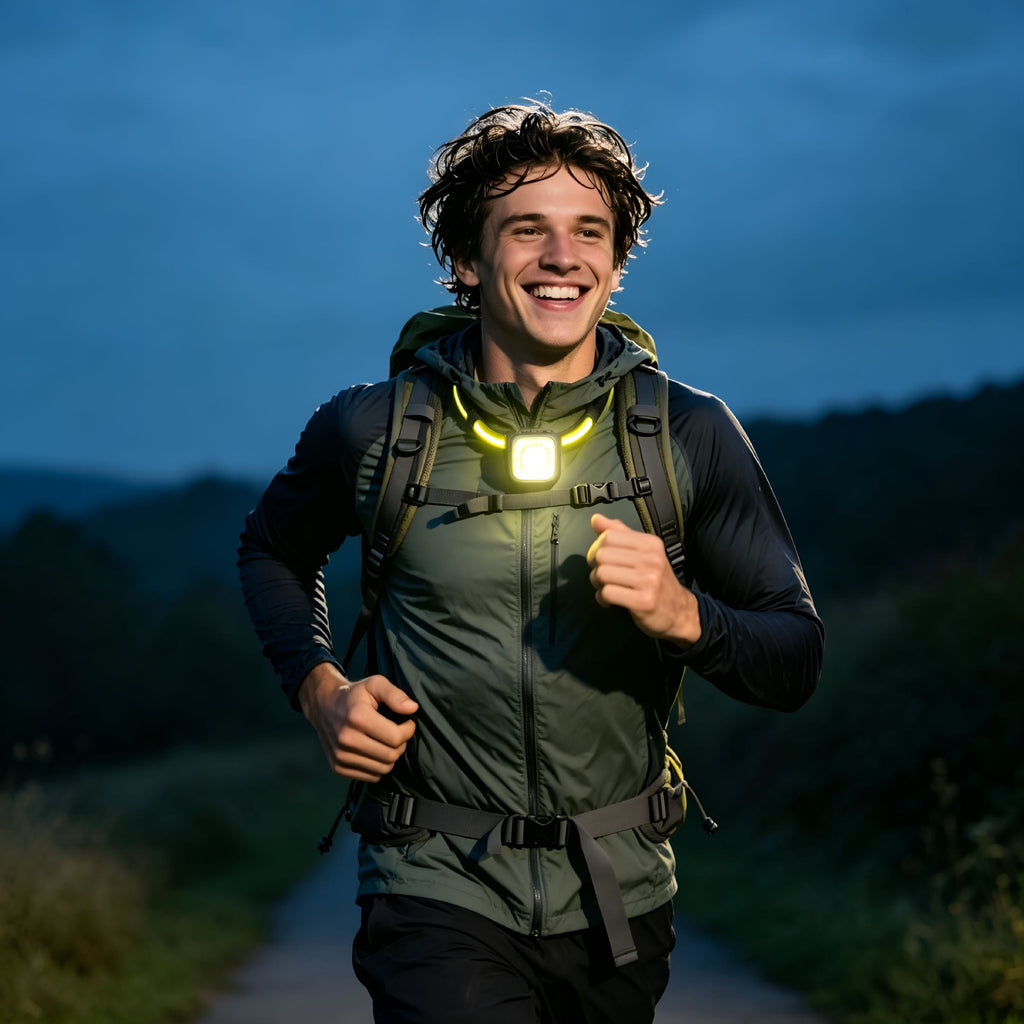 HIBIBUD 2 Pack Running Lights for Runners Rechargeable Clip on Flashlight,Running Accessories for Men,Walking Light for Night Walking,4 Modes Safety Dog Light,Jogging Biking Hiking Camping