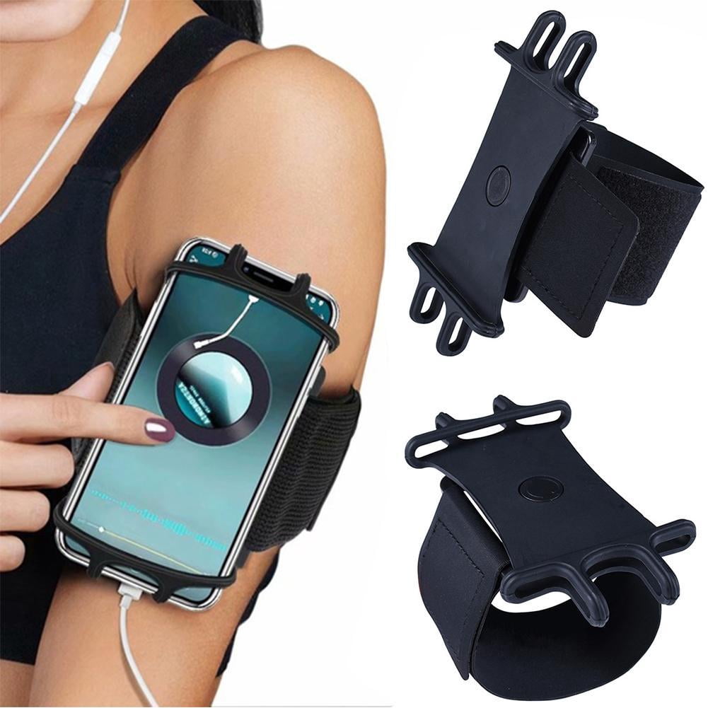 360 Degree Rotatable Wristband Cell Phone Running Holder, Forearm Band Wristband Thumb Wrist Belt Sport Jogging Gym Armband, Adjustable Cycling Wristband Pouch Bag, for 4-6.5 Inch Phone