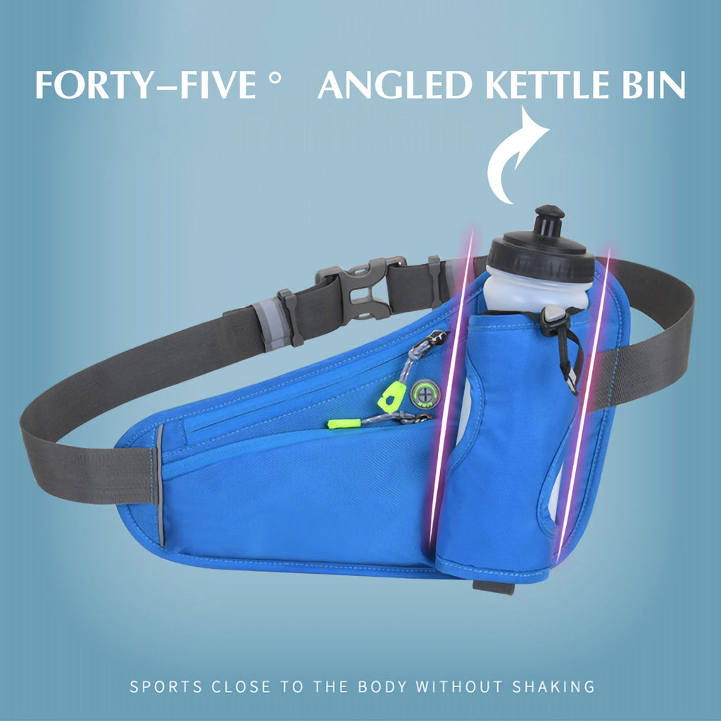 Running Water Bottle Hydration Belt with Water Bottle Holder Hiking Walking Waist Pack Adjustable Pack Compatible for Phone Waistband Outdoor Running Belt