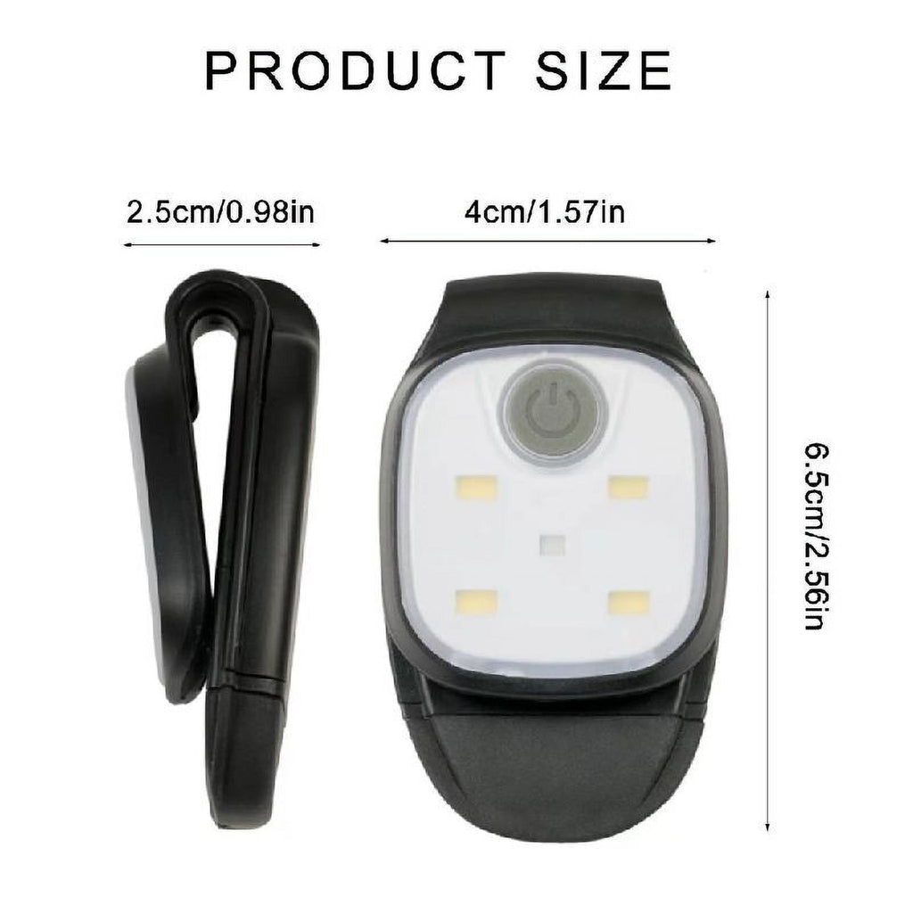 Rechargeable LED Clip on Lights Light Weight Safety Jogging Lights Running Gear