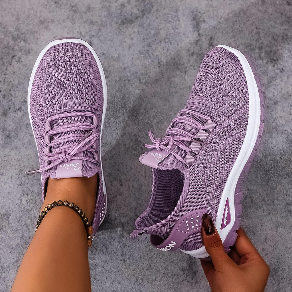 Domuza Women's Slip-On Walking Shoes, Lightweight Orthopedic Athletic Sneakers with Arch Support, Perfect for Work, Travel, Gym and Daily Sports Purple 9（EU-42）