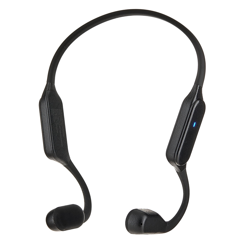onn Black Wireless Bone Conduction Headphones with Pouch